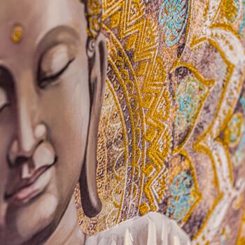 Tableau bouddha mandala - 90x3x120cm 2