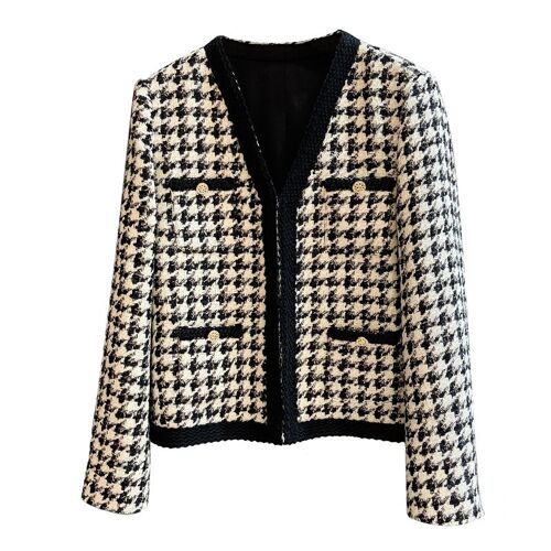 BeReal - Luxe Houndstooth Tweed Jacket