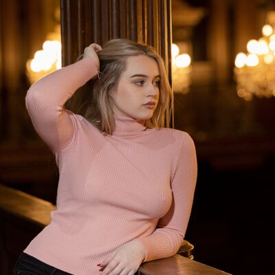 Blush High Neck Jumper