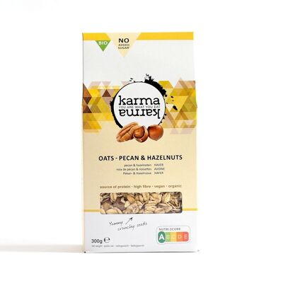 ORGANIC oat flakes with pecans & hazelnuts | 8x 300g | Nutri-score A & vegan
