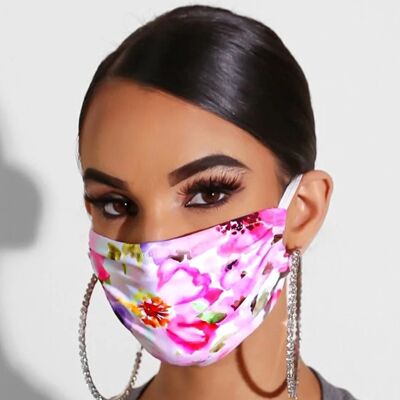 Máscara de moda de algodón - Rose Hue Florel