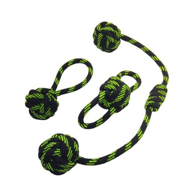 Rope toy set green