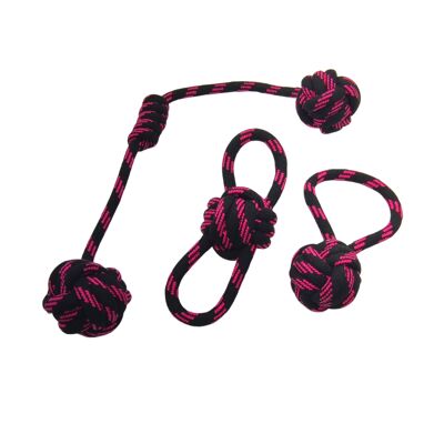 Rope toy set pink