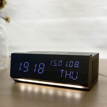 Horloge en bois à chargement sans fil X-EQ 2