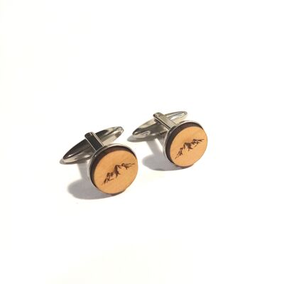 MOUNTAIN wooden cufflinks