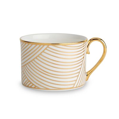 Fine bone china coffee cup, hand finished with 22c gold