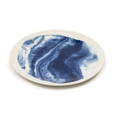 Glazed earthenware salad plate