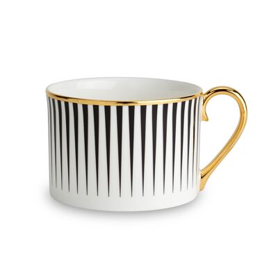 Glazed fine bone china coffee cup, hand finished with 22c g