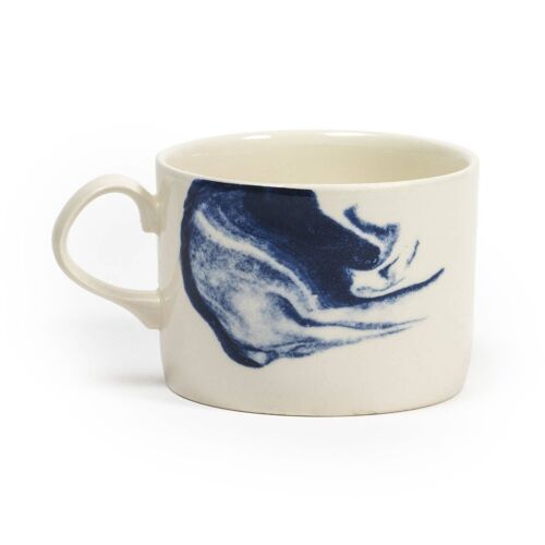 Glazed, earthenware mug
