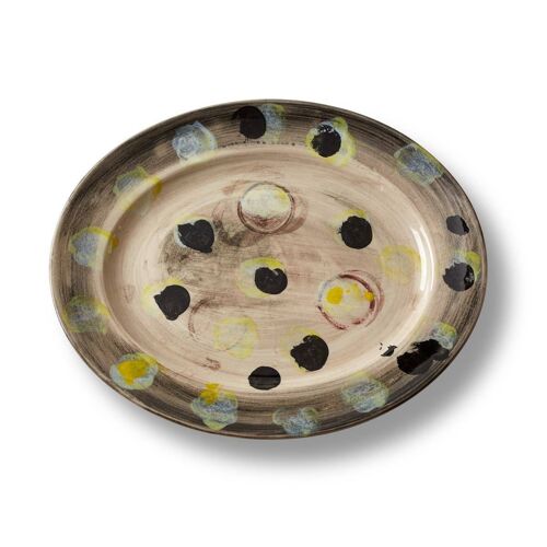 Hand glazed, creamware platter (Platter 1)