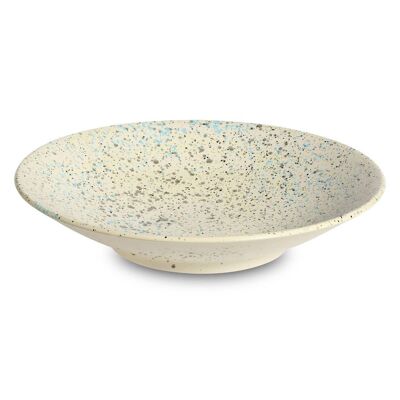 Hand glazed, large blue earthenware serving bowl