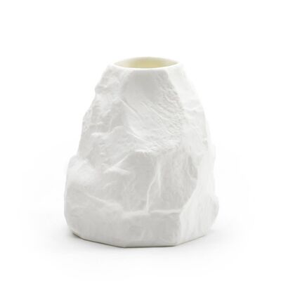 Finition mate, blanc, vase en forme de bouquet en porcelaine fine