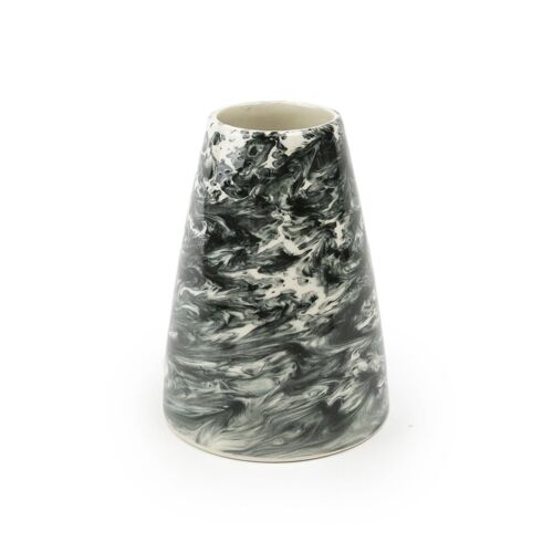 Small, hand glazed earthenware vase