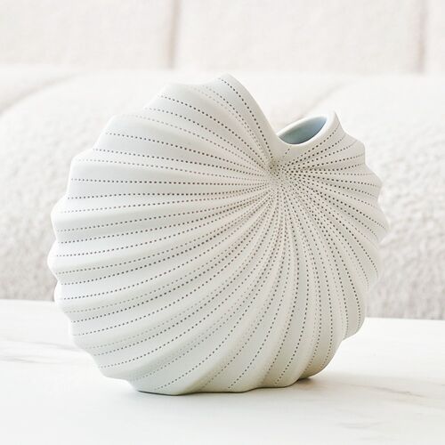 Palm vase Classic white - Size S minimal style, Nordic
