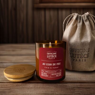 Au Coin du Feu candle - Leather & Tobacco - Winter collection