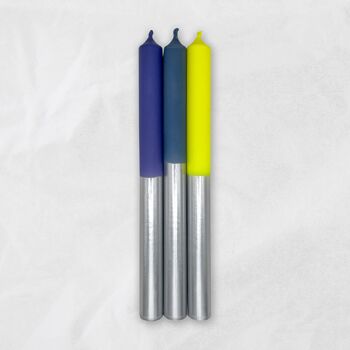 Bougies Dip Dye / Produits Arctic Flash / 25 cm / Lot de 3 1