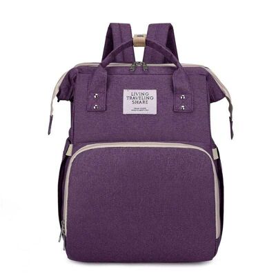 Mom's Bag - Zaino Cambio con Fasciatoio - Viola-