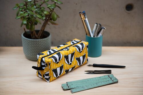 Badger Print Pencil Case