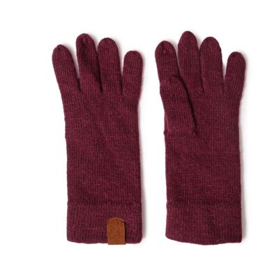 Wool gloves HUBERT Bordeaux