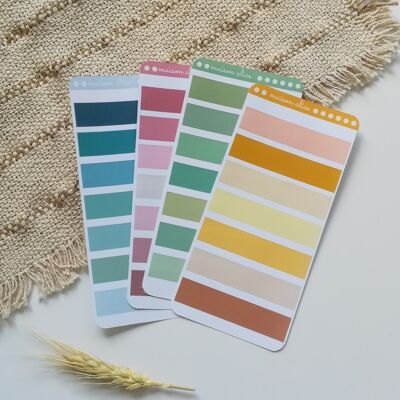 Pack de 4 pegatinas maskin tape de colores para bullet journal y diario