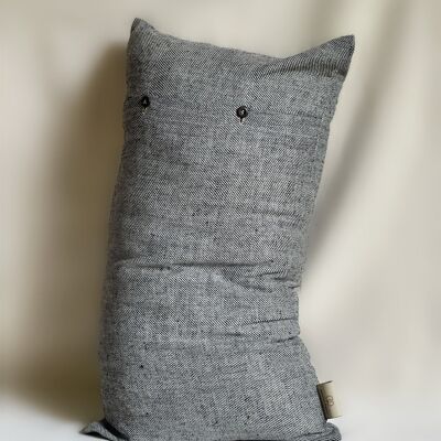 Indigo Wool & Hemp Warm Cushion