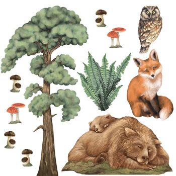 Sticker mural | Animaux de la forêt I 6