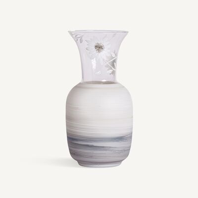 Tall daisy glass vessel - 18x18x37cm