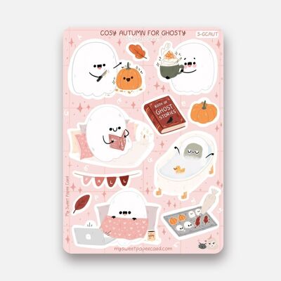 Stickers A6 - Journée Cosy pour Ghosty