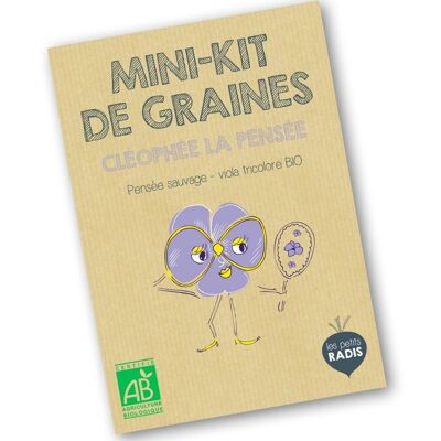 Mini organic seeds kit of Cléophée the pansy