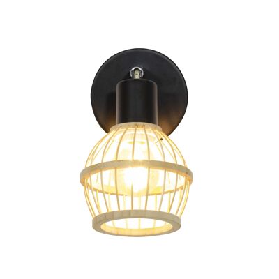 Nankin bamboo and metal wall light - 1 light