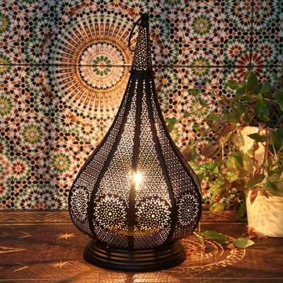 Oriental Table Lamp Black 2in1 Candle Holder & Lamp | standing & hanging