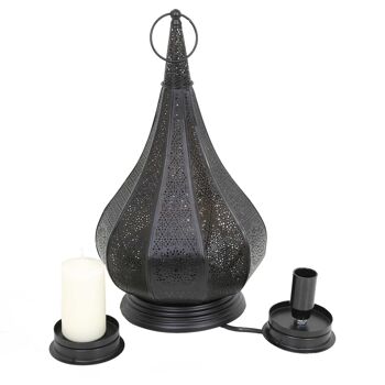 Lampe de Table Orientale Noir 2en1 Bougeoir & Lampe | debout et suspendu 5