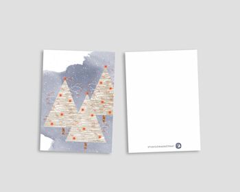 carte postale - décembre - 'forêt de sapins' 3