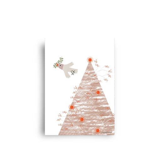 postcard - december - 'peaceful christmas'
