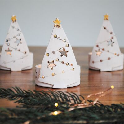 Weihnachtsbaum-Teelichthalter - verschiedene Farben