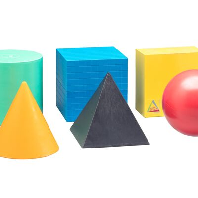 Set di stampi per il corpo in 6 colori (6 parti) | RE-Plastic® Geobody Impara la matematica
