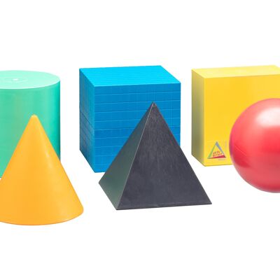 Juego de moldes para carrocería en 6 colores (6 piezas) | RE-Plastic® Geobody Aprenda matemáticas