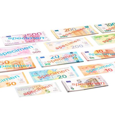 Billetes de dinero ficticio
juego grande (140 billetes)
