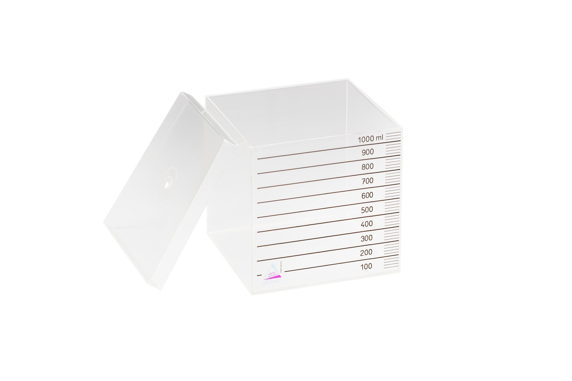 Literwürfel mit Deckel | Volumen Rauminhalt Kantenlänge Mathe lernen RE-Plastic®