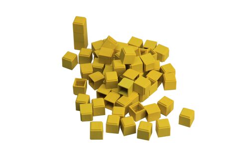 Einerwürfel 100 Stück (gelb) | Dezimalrechnen Mathe lernen Schule RE-Plastic®