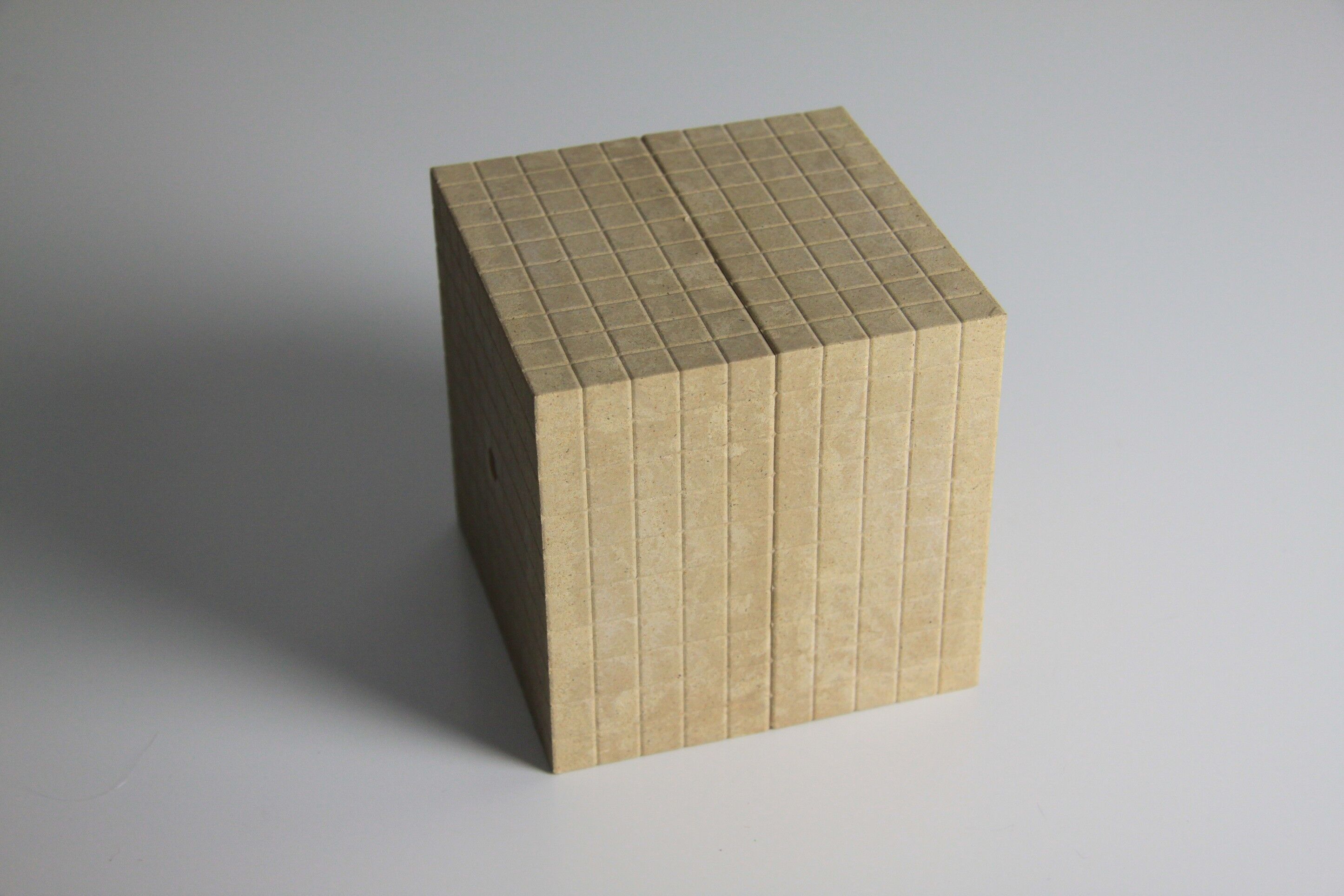 Dienes mille cubo colore naturale (1 pezzo) | RE-Wood® impara l'aritmetica decimale