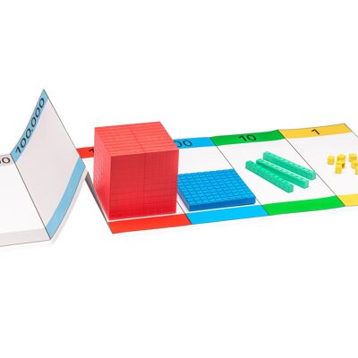 Place value folding card 7 places | Ideally combinable decimal calculations