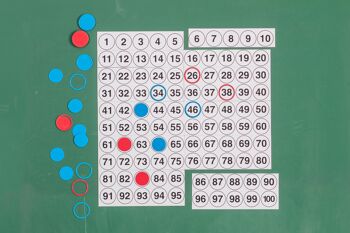 Cent champ pour le tableau noir magnétique avec des cercles et des anneaux | apprendre l'école de mathématiques 1