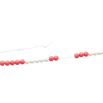 20 catena di conteggio rosso/bianco | RE-Plastic® Impara la matematica a contare la scuola della catena