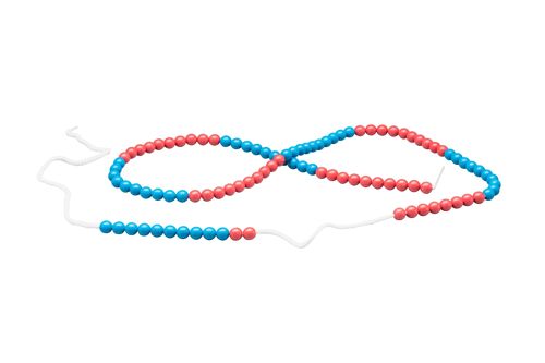 Rechenkette rot/blau 100er Zahlenraum | Mathe lernen Zählkette Schule RE-Plastic®