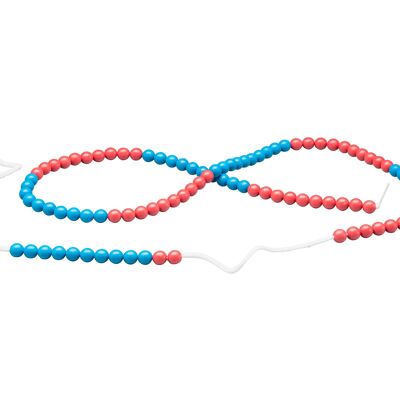 Rechenkette rot/blau 100er Zahlenraum | Mathe lernen Zählkette Schule RE-Plastic®