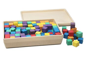 Cubes en 6 couleurs 2 x 2 x 2 cm (150 pièces) | Construire Empiler Apprentissage École élémentaire KiGa 1