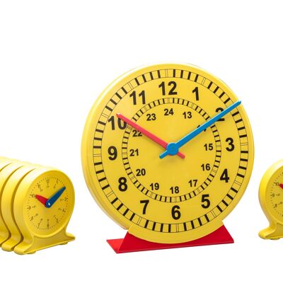 Uhren Klassensatz III (25 Teile) | Lernuhr Spieluhr Uhrzeit lernen RE-Plastic®