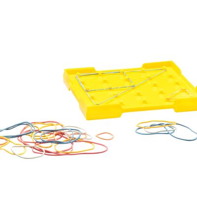 carton géométrique petit double face jaune | Geoboard apprendre les mathématiques à l'école primaire Wissner