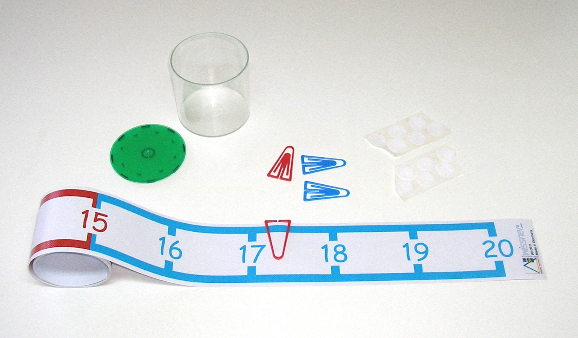 Zahlenstrahl - Rechenband 1-20 Schreibschrift 2m lang | Veranschaulichung ZR bis 20